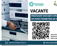 Profesor visitante (postdoc) en Espectrometría de Masas