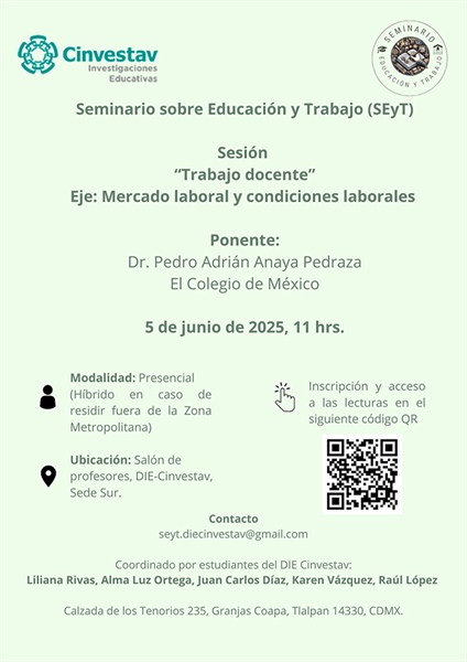 SEyT. Sesión 5. Trabajo docente. Eje: Mercado laboral y condiciones laborales