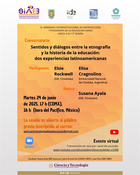 Conversatorio: Sentidos y diálogos entre la etnografía  y la historia de la educación: dos experiencias latinoamericanas