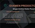 EXAMEN PREDOCTORAL de Sergio Andrés Rubio Pizzorno