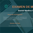 EXAMEN DE MAESTRÍA de Daniel Medina Alarcón