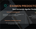 EXAMEN PREDOCTORAL de Noé Fernando Aguilar Perdomo