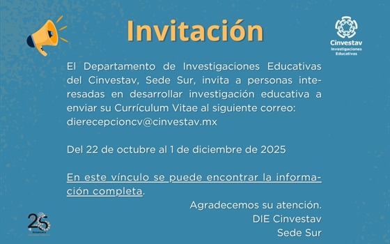 Invitación para interesados en la investigación educativa