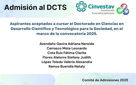 Convocatoria 2025: Doctorado en Ciencias en Desarrollo Científico y Tecnológico para la Sociedad